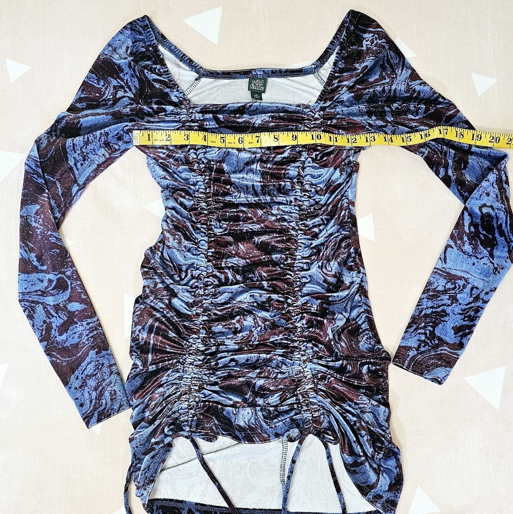 Velvet Ruched Mini Dress - Picture 6 of 13